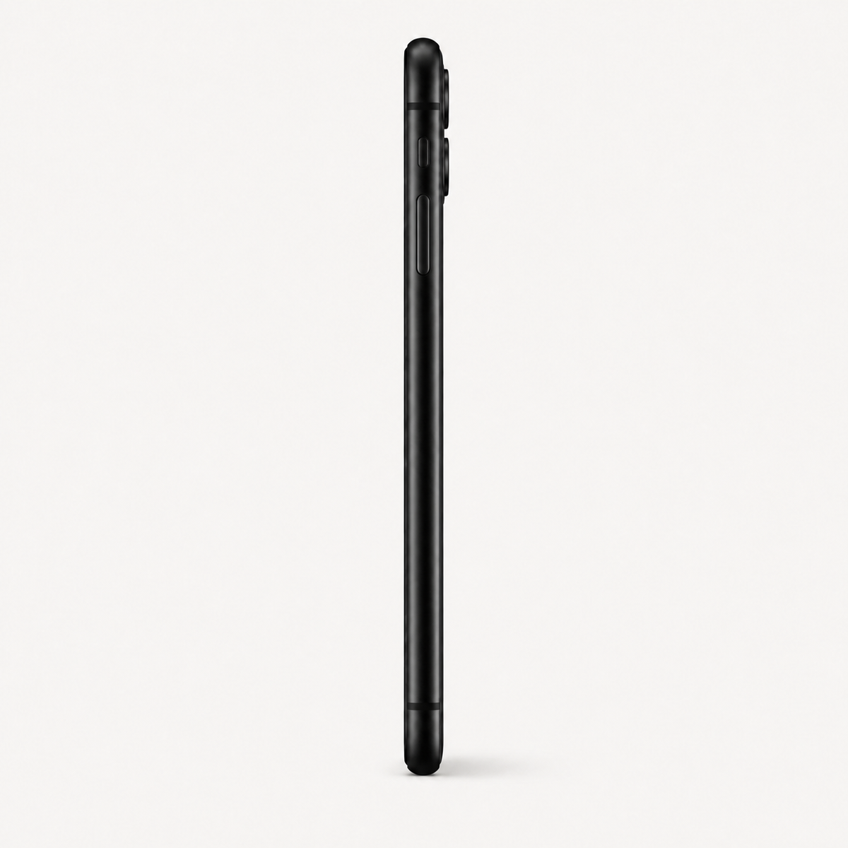 Apple iPhone 11 in Black — close-up of the side controls