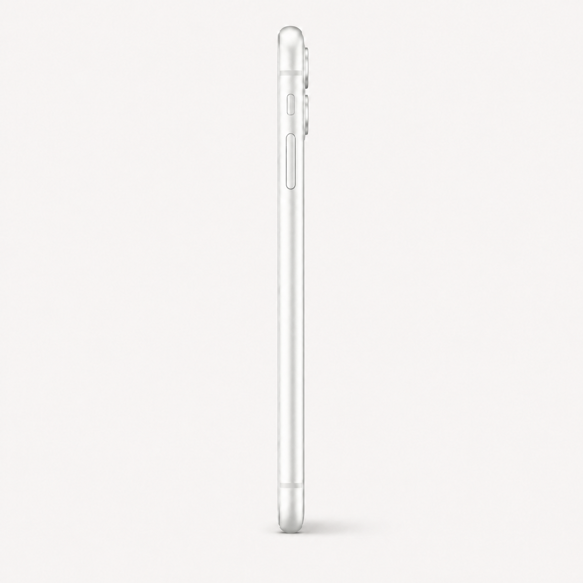 Apple iPhone 11 in White — close-up of the side controls