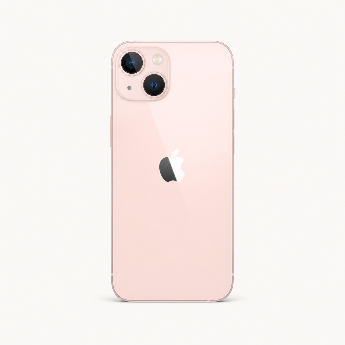 Apple iPhone 13 in Pink — close-up of the camera system