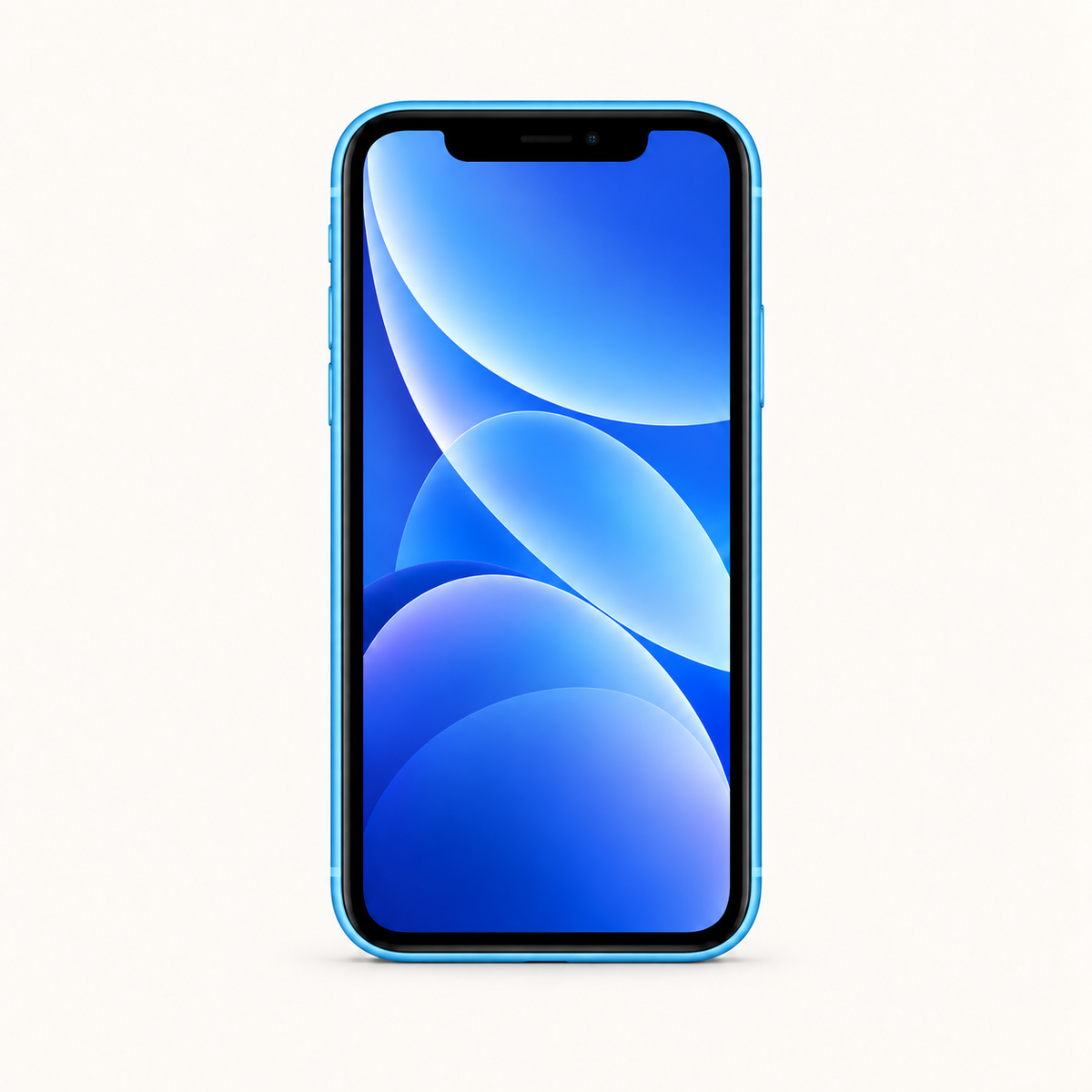 Apple iPhone XR in Blue — full front view