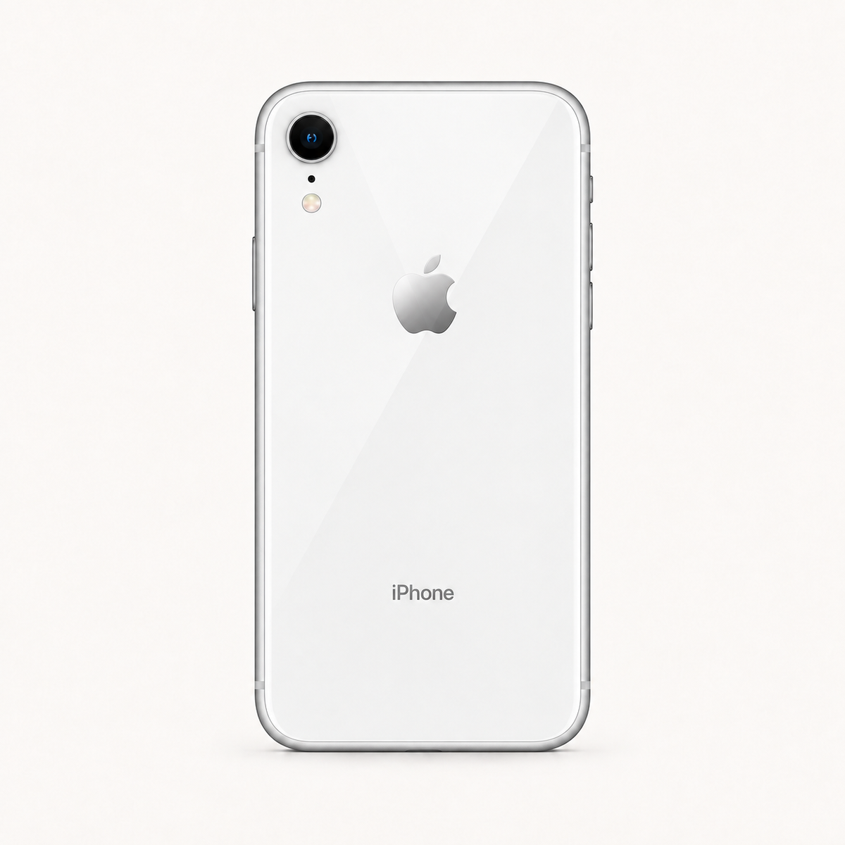Apple iPhone XR in White — full rear view