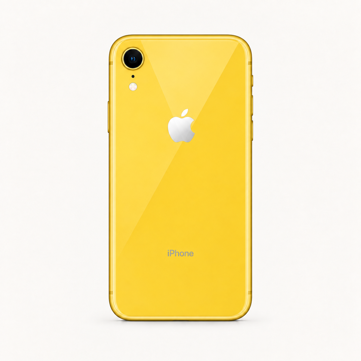 Apple iPhone XR in Yellow — full rear view