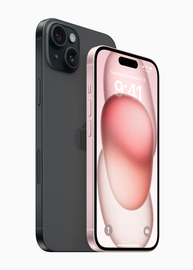 Apple iPhone 15 Plus 256GB — front and rear hero view